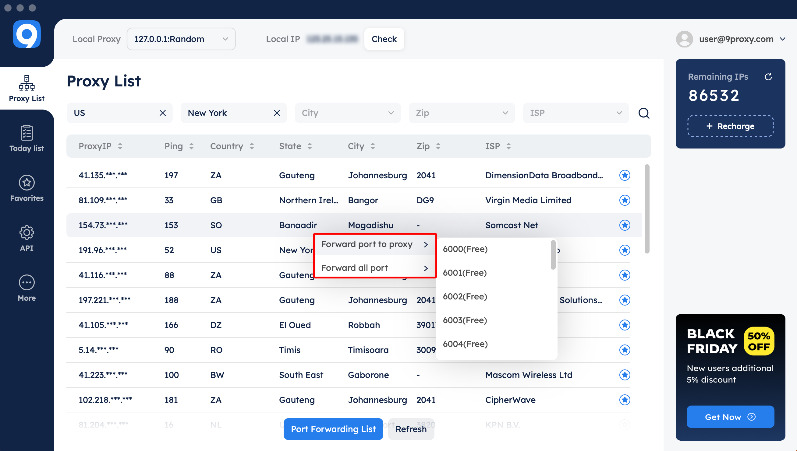 9PROXY 1个IP只需0.04美金 无限带宽 独特替代 无黑名单