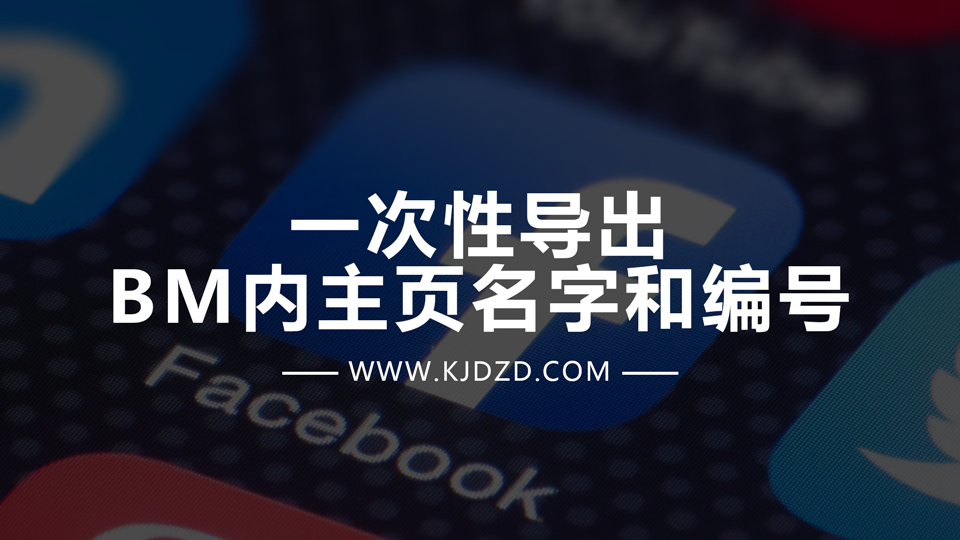 BM里面主页太多怎么一次性导出主页名字和编号？